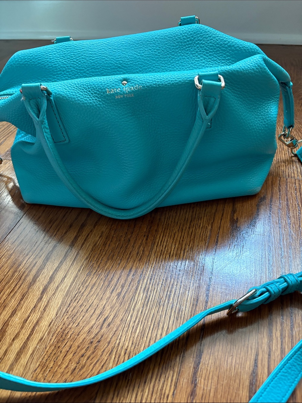 kate spade rare!  Turquoise Leather Shoulder Bag